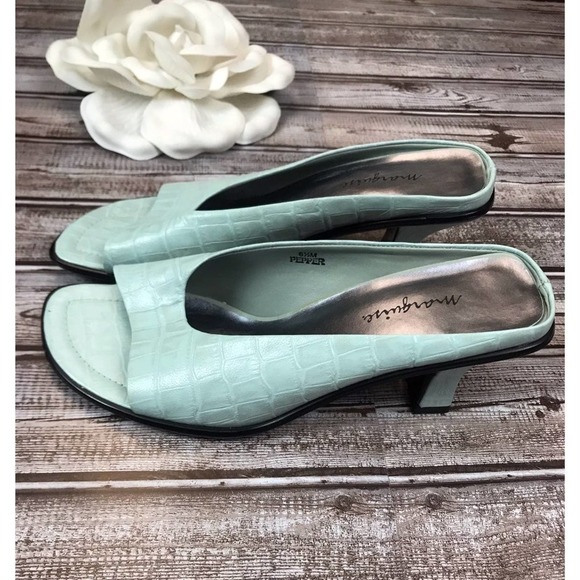 Marquise Leather embossed mules 0767 - Picture 2 of 6